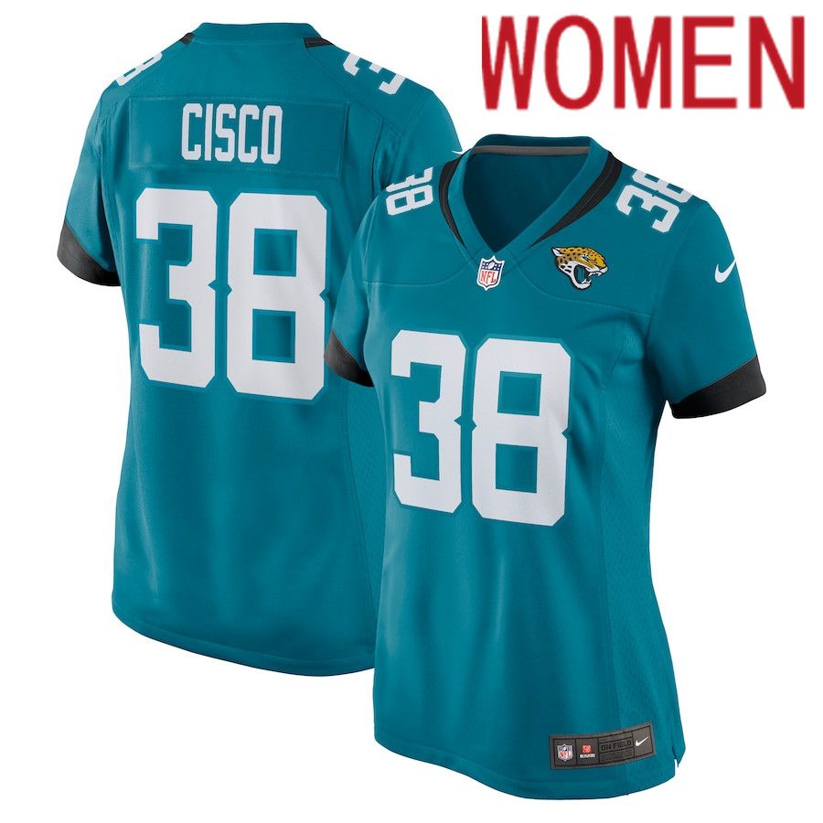 Women Jacksonville Jaguars 38 Andre Cisco Nike Green Nike Game NFL Jersey